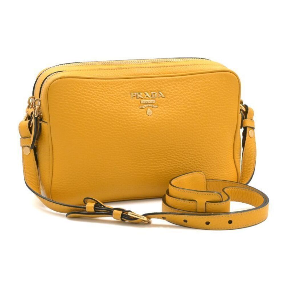 Prada Vitello Daino Soft Leather Crossbody Bag Yellow